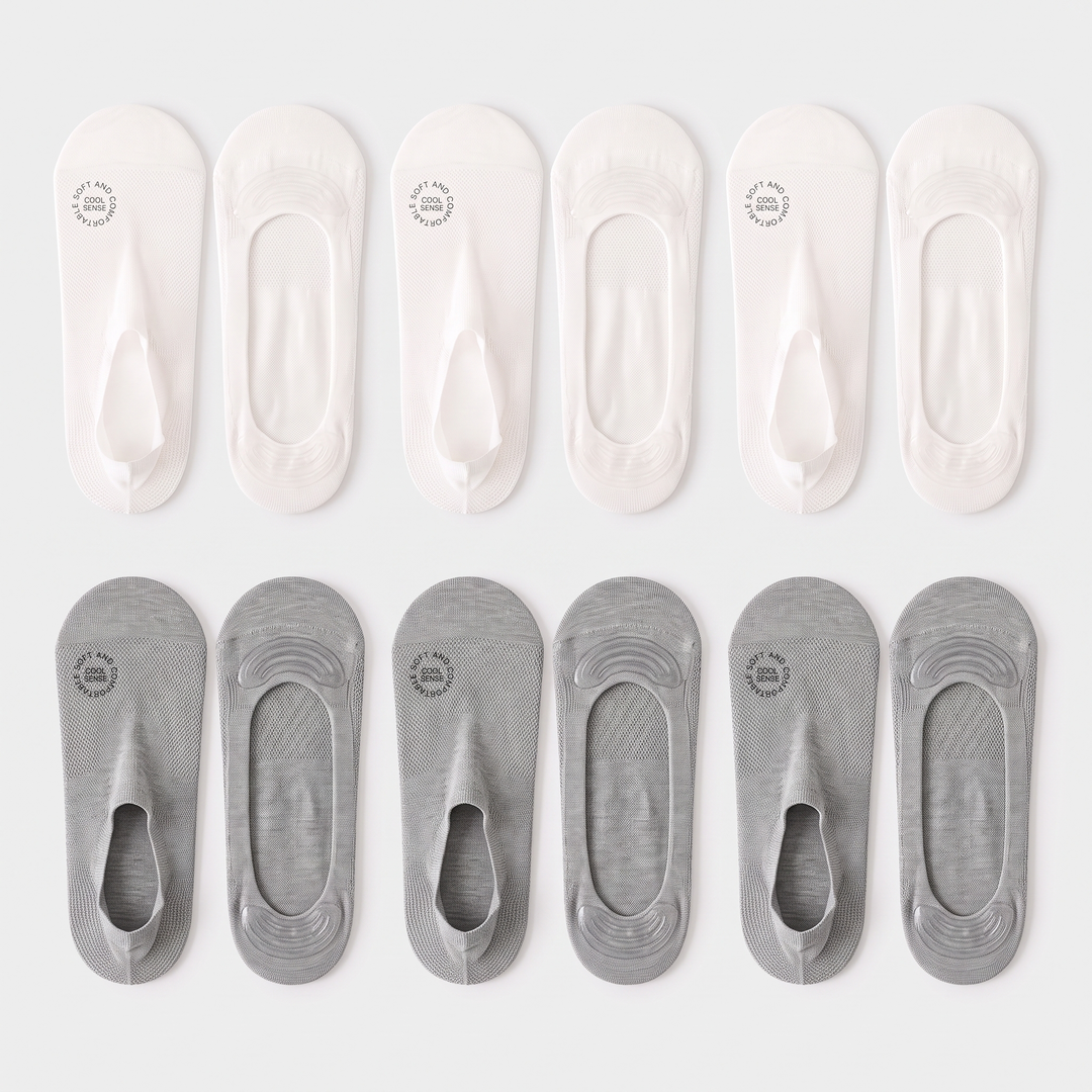 Men's No-Show Liner Socks for Loafers with Silicone Grips 6