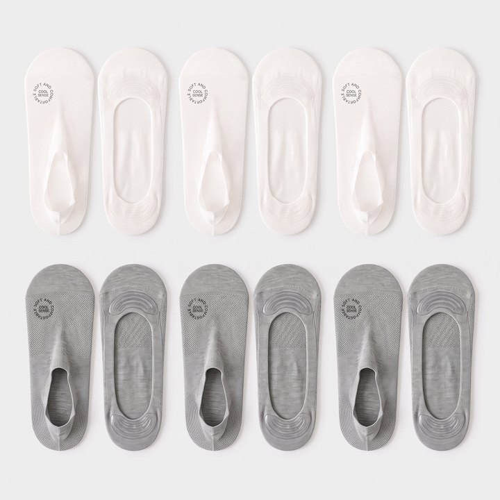 Men's No-Show Liner Socks for Loafers with Silicone Grips 6