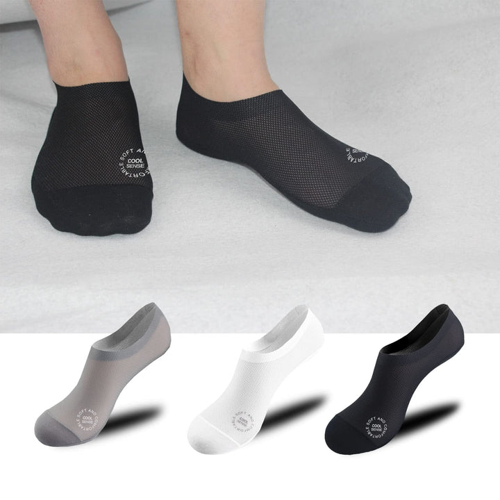 Men's No-Show Liner Socks for Loafers with Silicone Grips 8