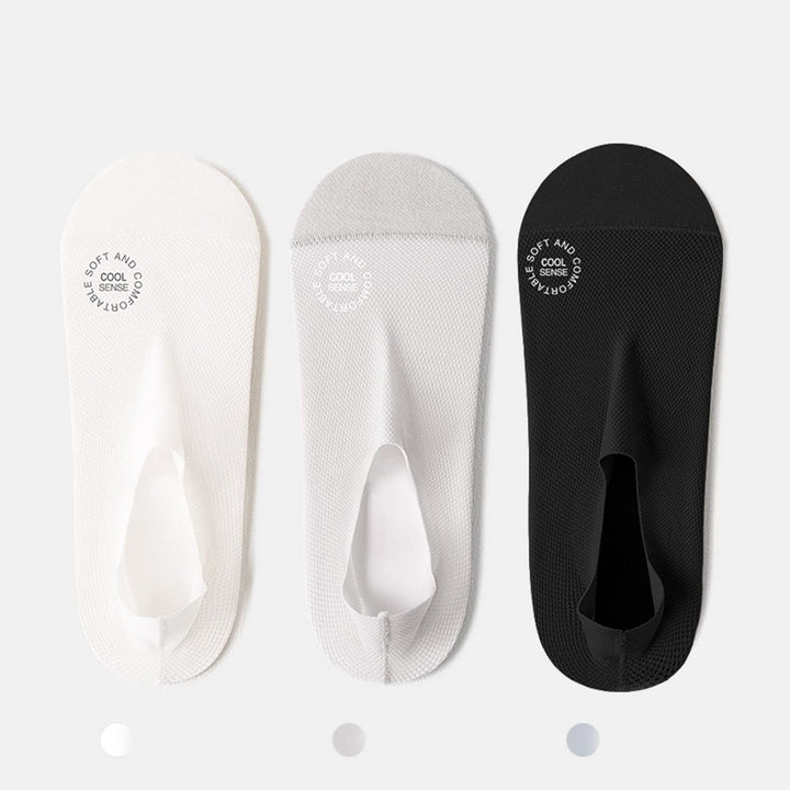 Men's No-Show Liner Socks for Loafers with Silicone Grips 9