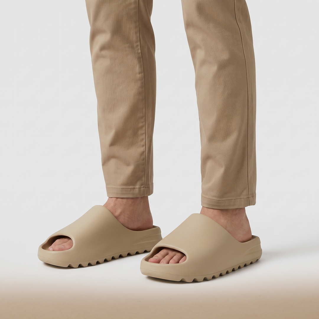 Men's Platform Slides for Poolside with Cushioned Footbed 1