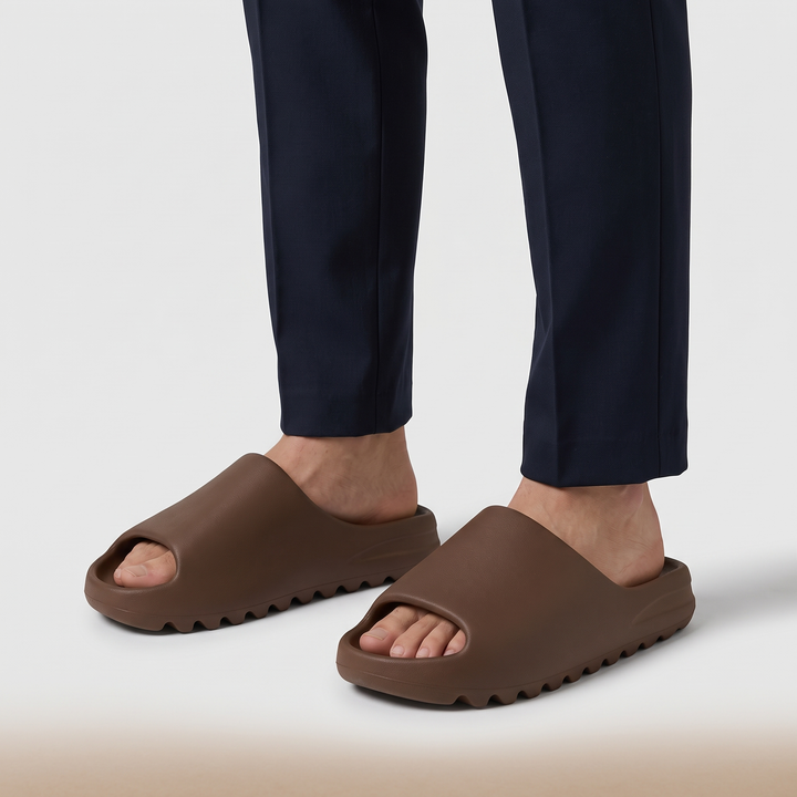 Men's Platform Slides for Poolside with Cushioned Footbed 2