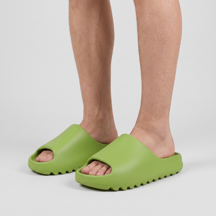 Men's Platform Slides for Poolside with Cushioned Footbed 4
