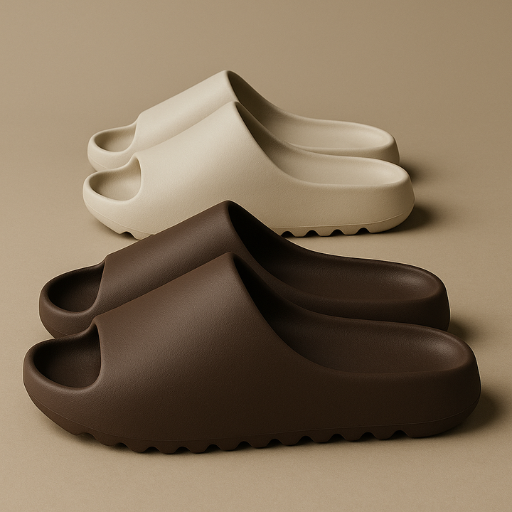 Men's Platform Slides for Poolside with Cushioned Footbed 5
