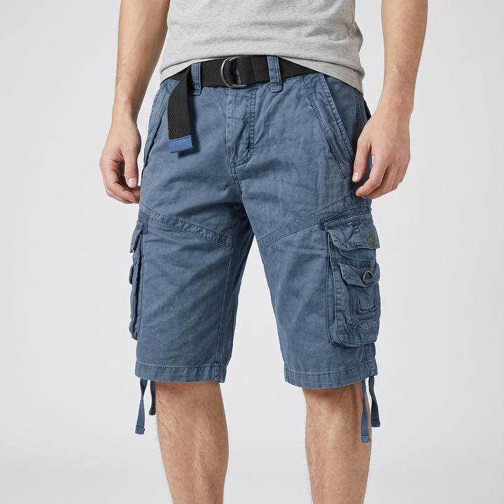 Men's Relaxed Cargo Shorts for Summer with Snap Pockets 1