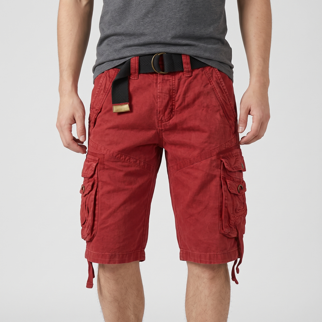 Men's Relaxed Cargo Shorts for Summer with Snap Pockets 5