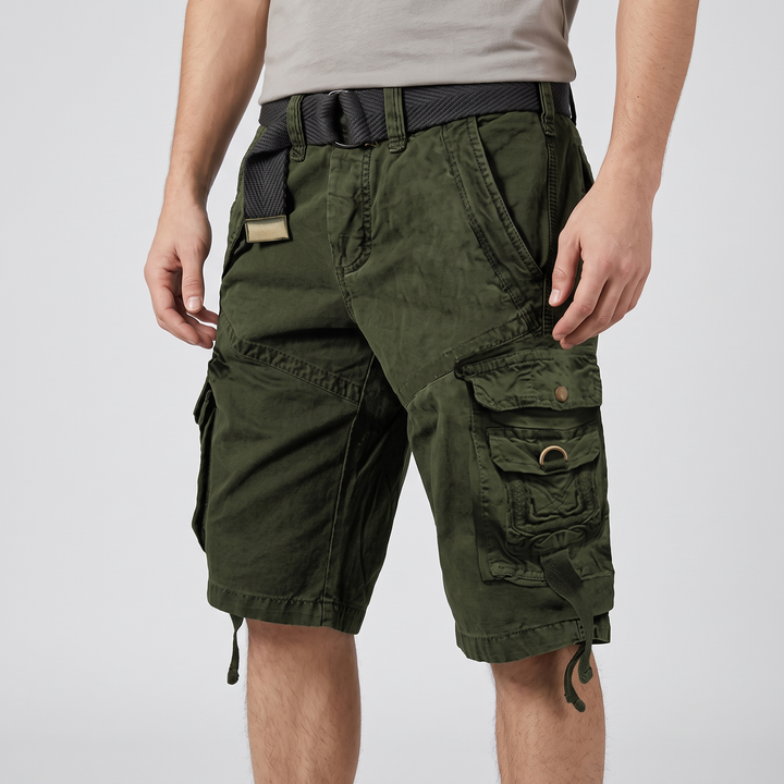 Men's Relaxed Cargo Shorts for Summer with Snap Pockets 6