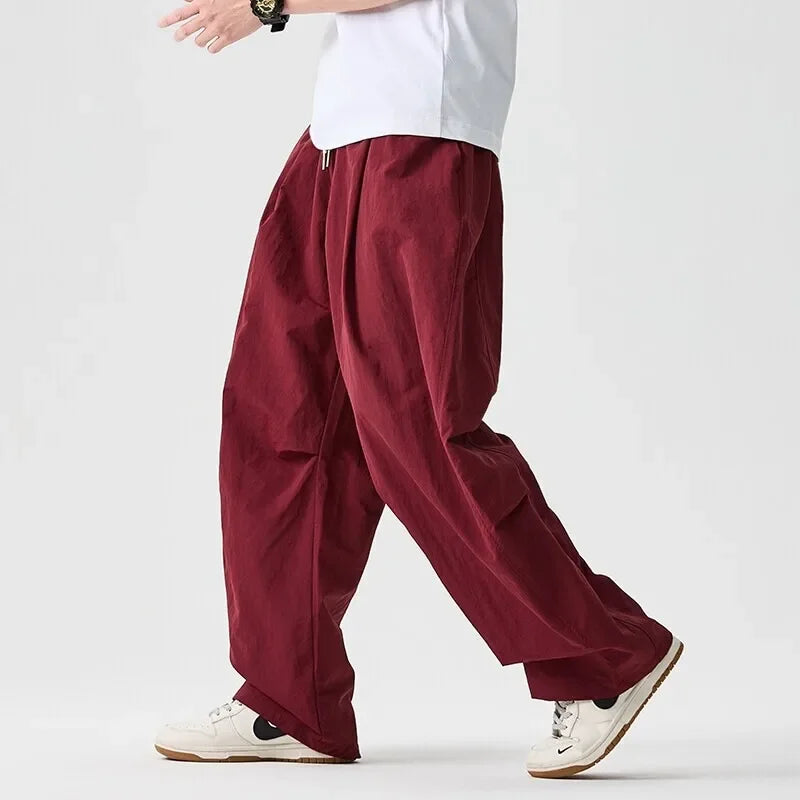 Men's Relaxed Cotton Pants for Everyday with Drawstring 1