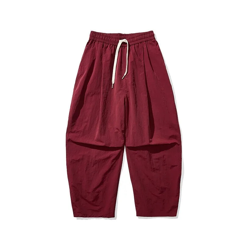 Men's Relaxed Cotton Pants for Everyday with Drawstring 4