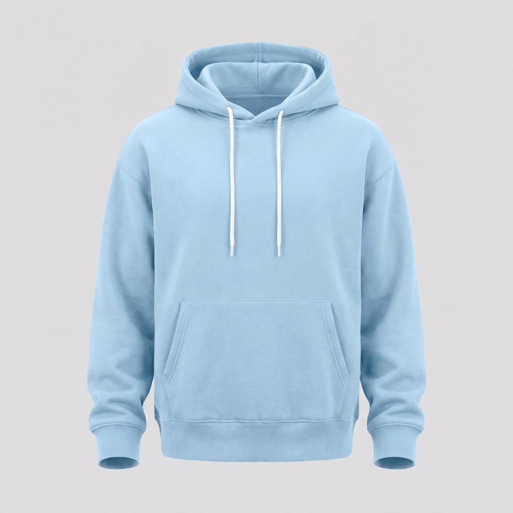 Men's Relaxed Pullover Hoodie with Front Pouch Pocket 0