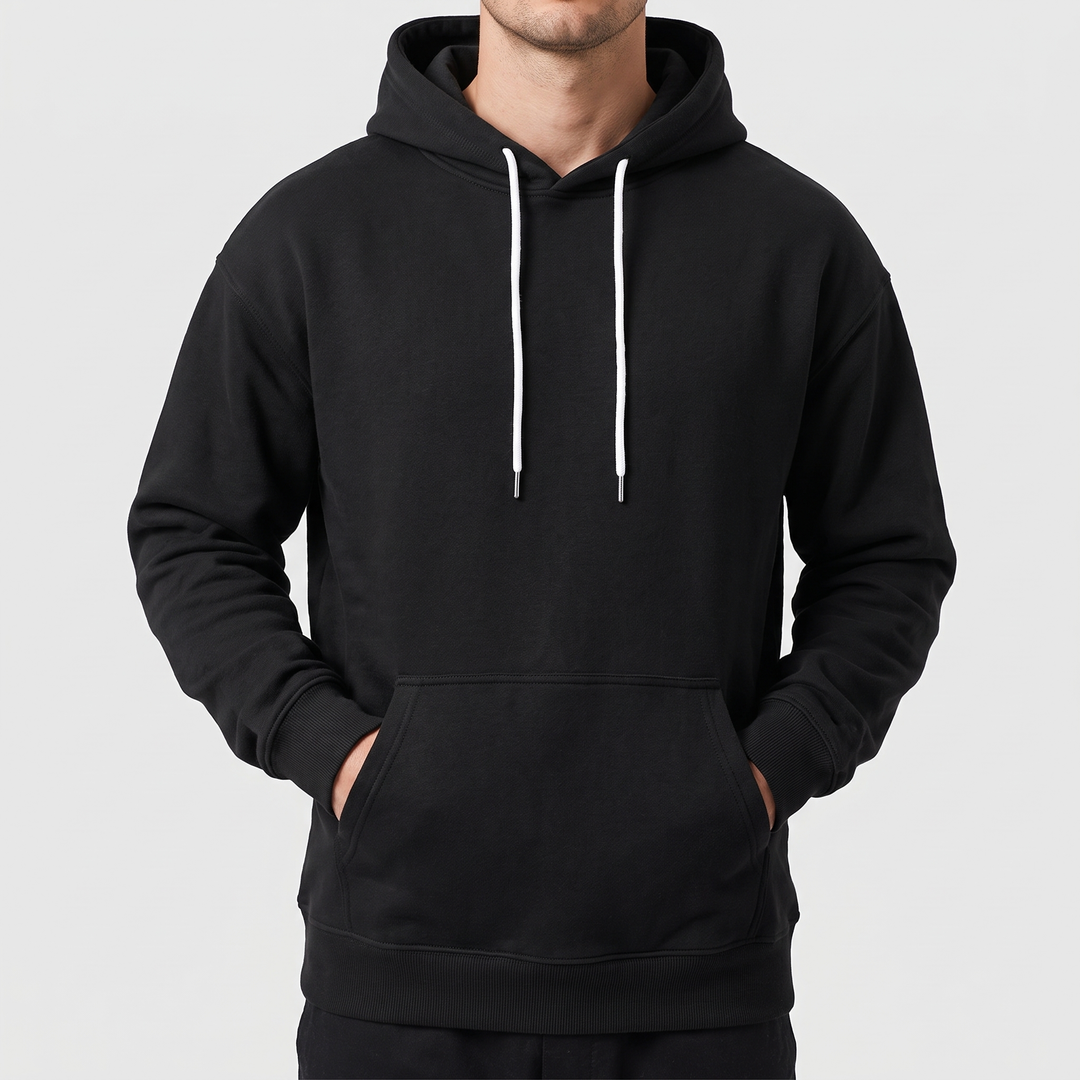 Men's Relaxed Pullover Hoodie with Front Pouch Pocket 3