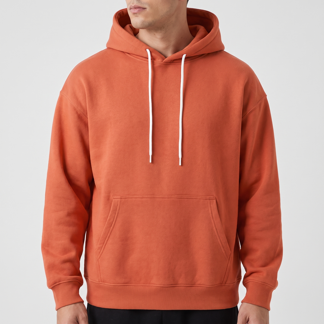 Men's Relaxed Pullover Hoodie with Front Pouch Pocket 5