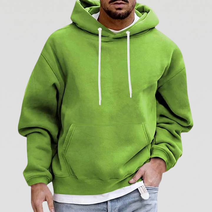 Men's Relaxed Pullover Hoodie with Front Pouch Pocket 6