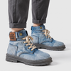 Men's Rugged Denim Boots for Work and Play with Grip Soles