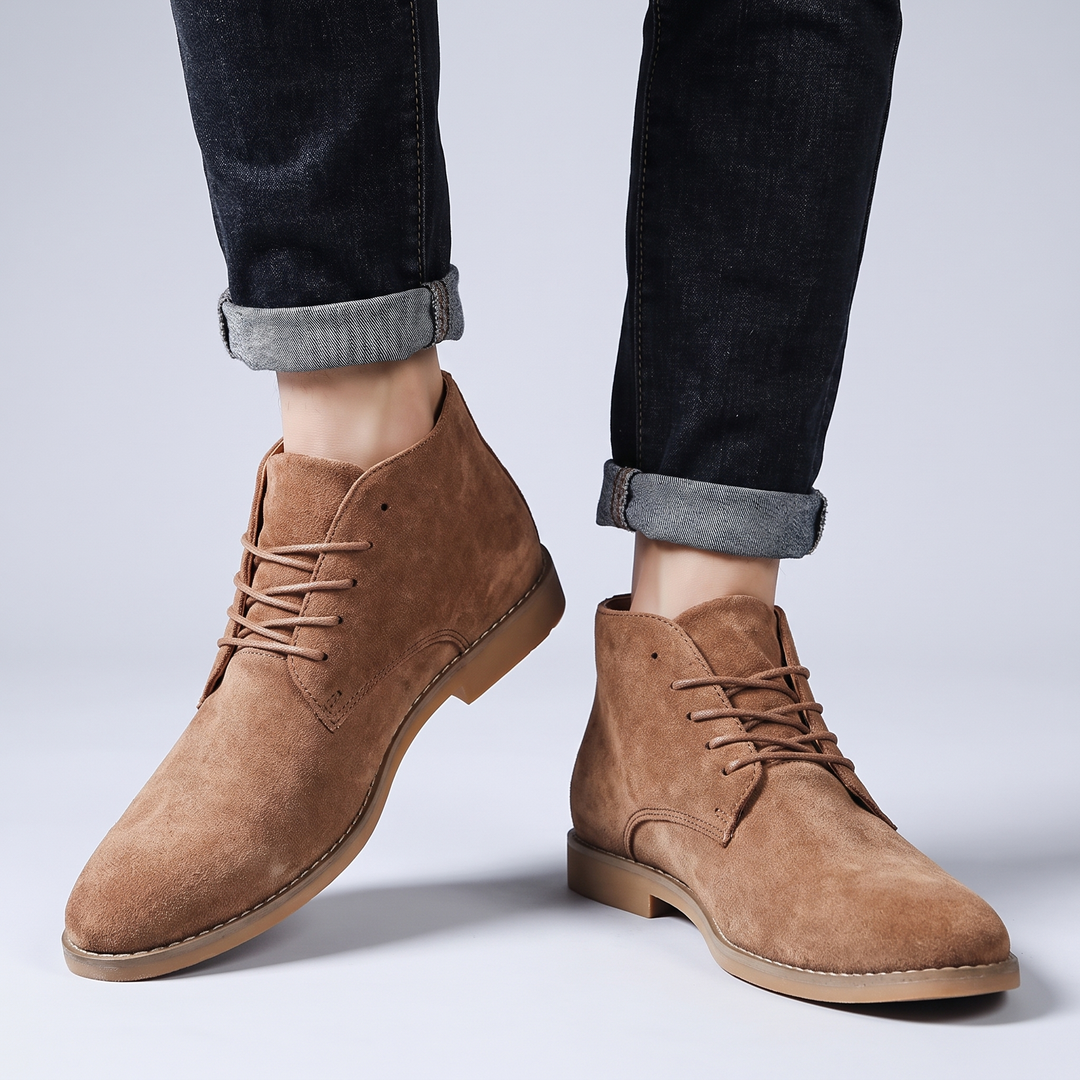 Men's Rugged Suede Boots for Everyday with Durable Outsole 6