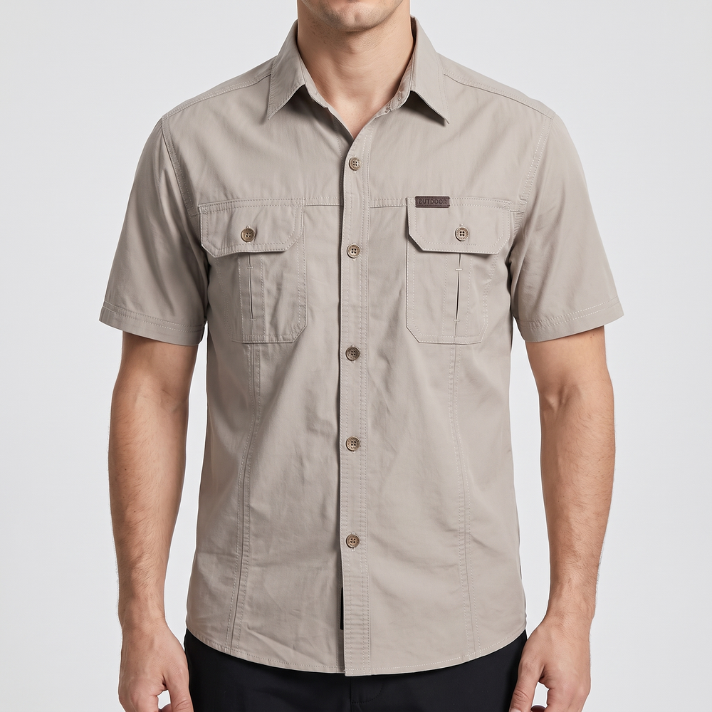 Men's Rugged Utility Shirt for Work with Multi-Pockets 15