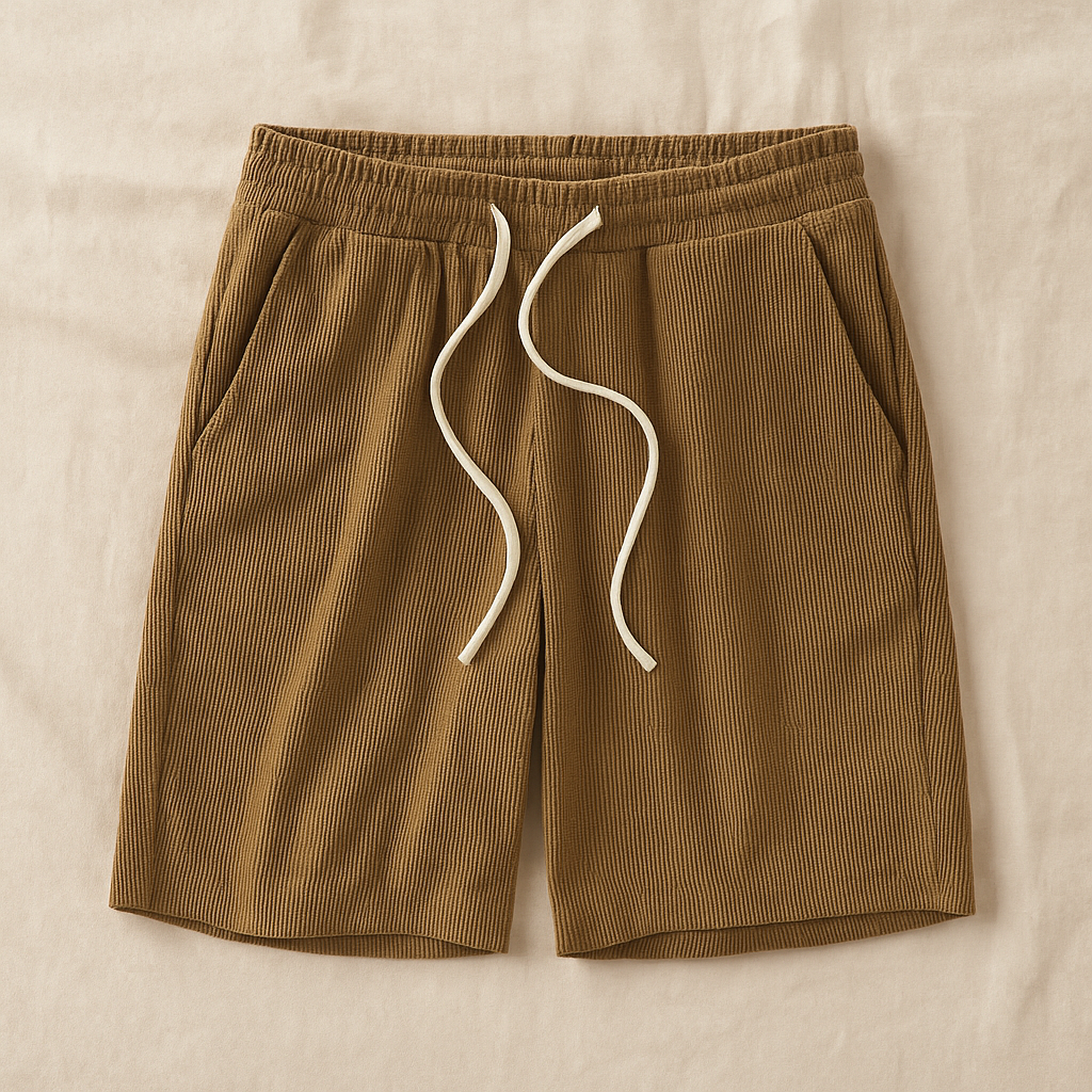 Men's Shorts Waffle Knit Soft Breathable Relaxed Fit Drawstring Waist Gray 3