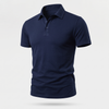 Men's Sleek Cotton Polo with Two-Button Placket