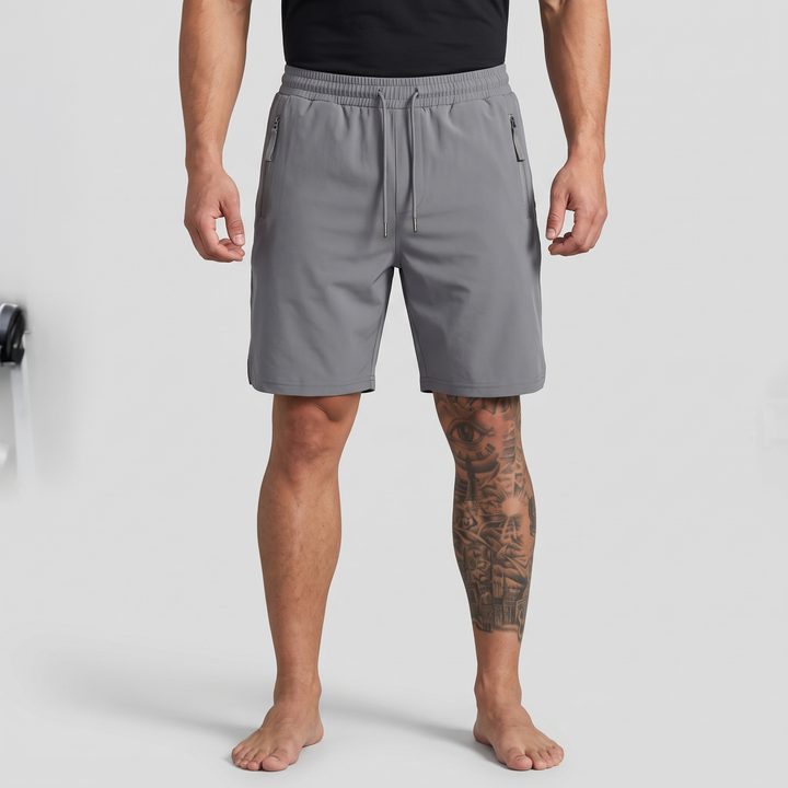 Men's Slim Gym Shorts for Workouts with Zip Pockets 2