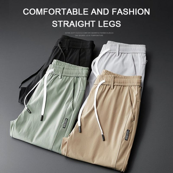 Men's Slim Joggers for Daily Wear with Drawstring Waist 11