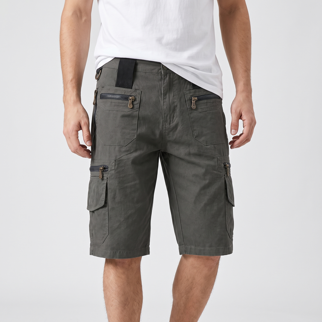 Men's Stretch Cargo Shorts for Hiking with 9 Pockets 4