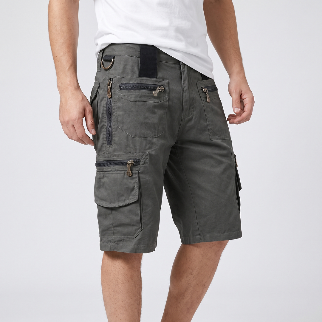 Men's Stretch Cargo Shorts for Hiking with 9 Pockets 8