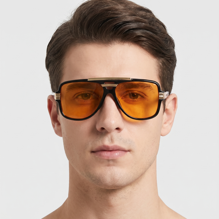 Men's Structured Sunglasses for Driving with UV400 Lenses 6