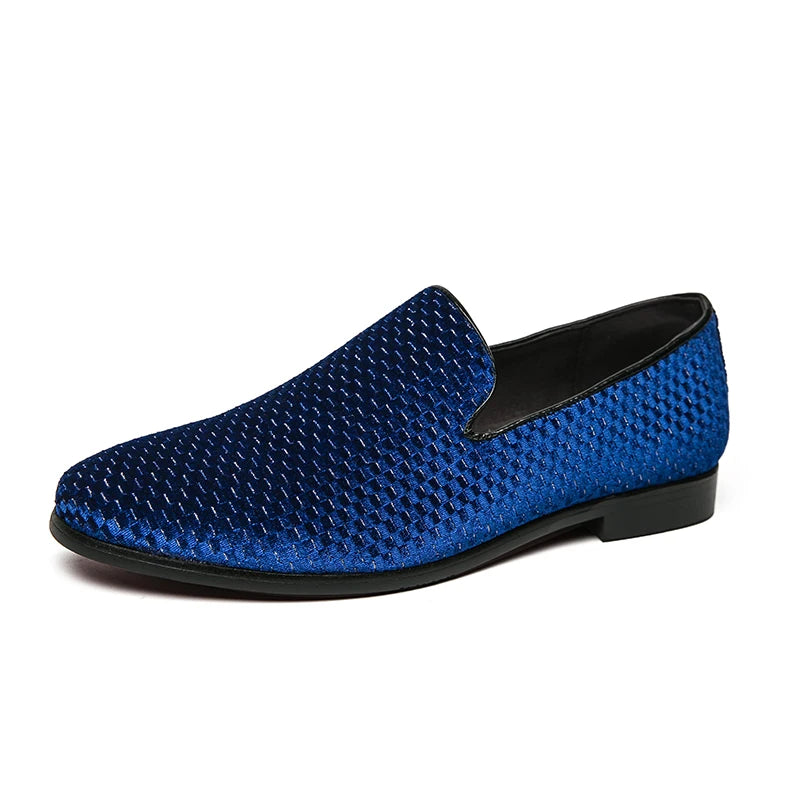 Men's Suede Loafers Slip-On Italian Comfort Durable Outsole Black 7