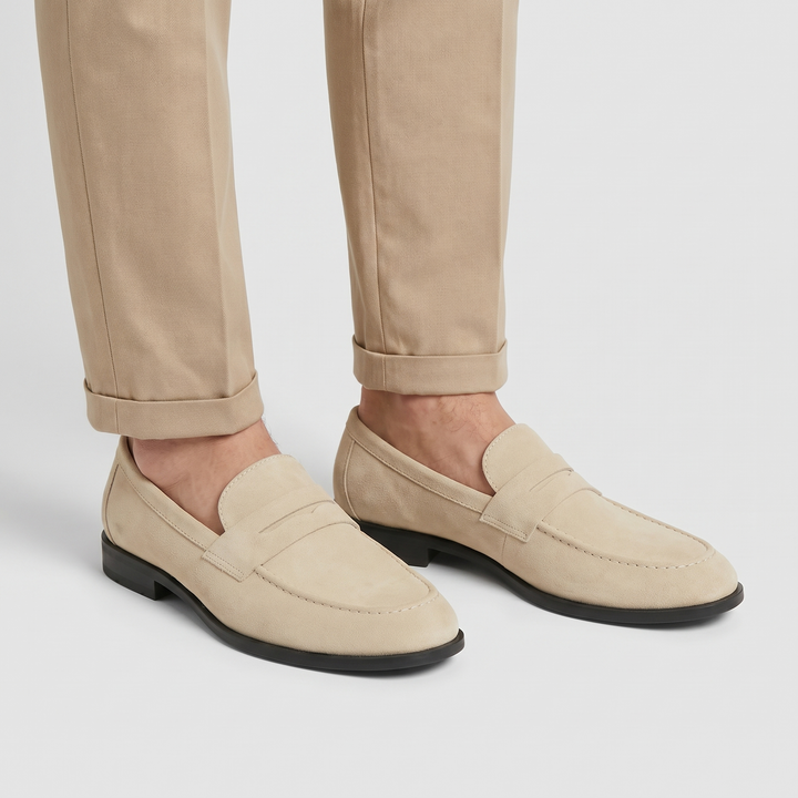 Men's Suede Penny Loafers with Leather Lining 1