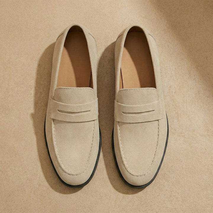 Men's Suede Penny Loafers with Leather Lining 7