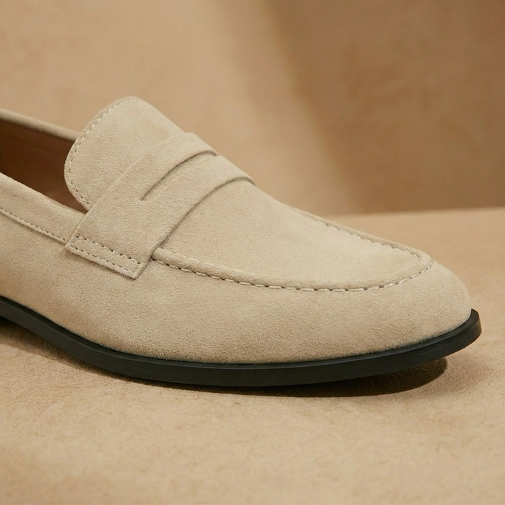 Men's Suede Penny Loafers with Leather Lining 8