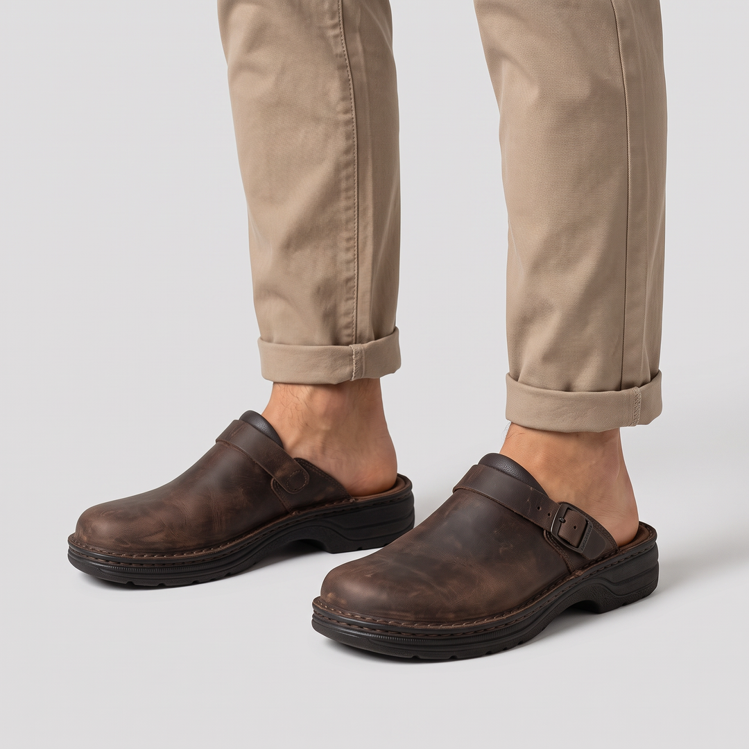 Men's Suede Slip-On Clogs for Summer with Cushioned Footbed 2