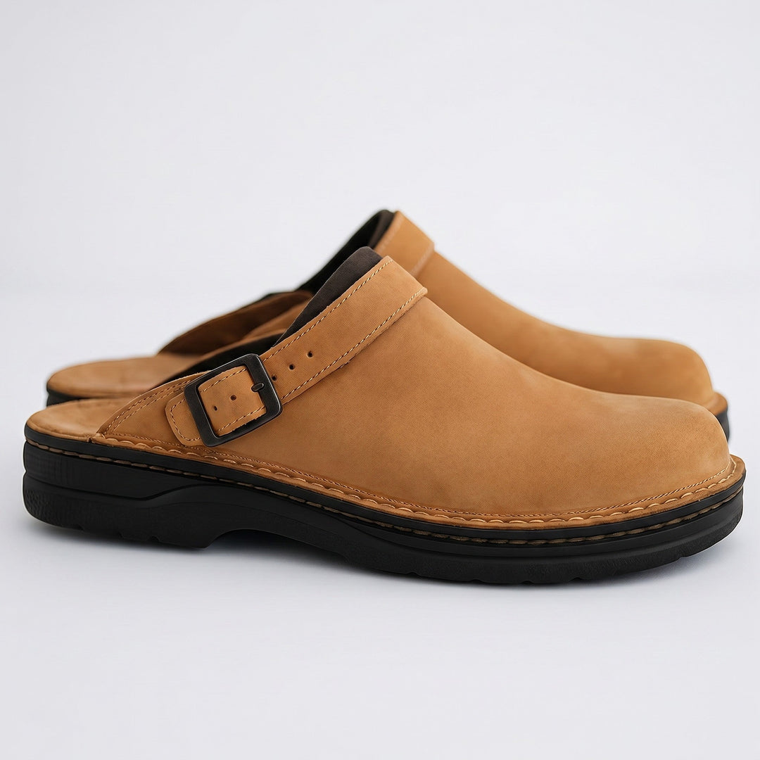 Men's Suede Slip-On Clogs for Summer with Cushioned Footbed 4