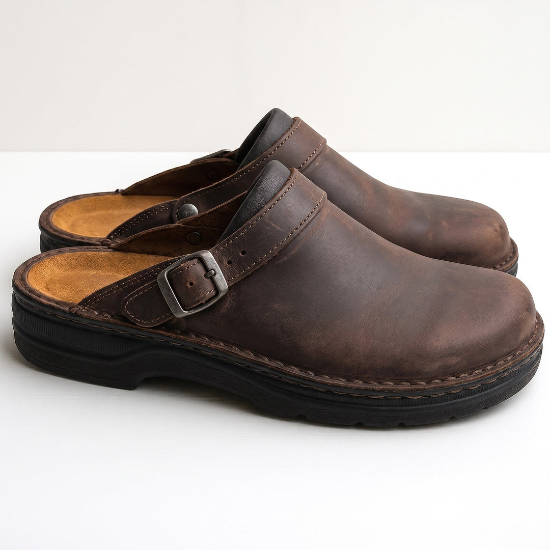Men's Suede Slip-On Clogs for Summer with Cushioned Footbed 5