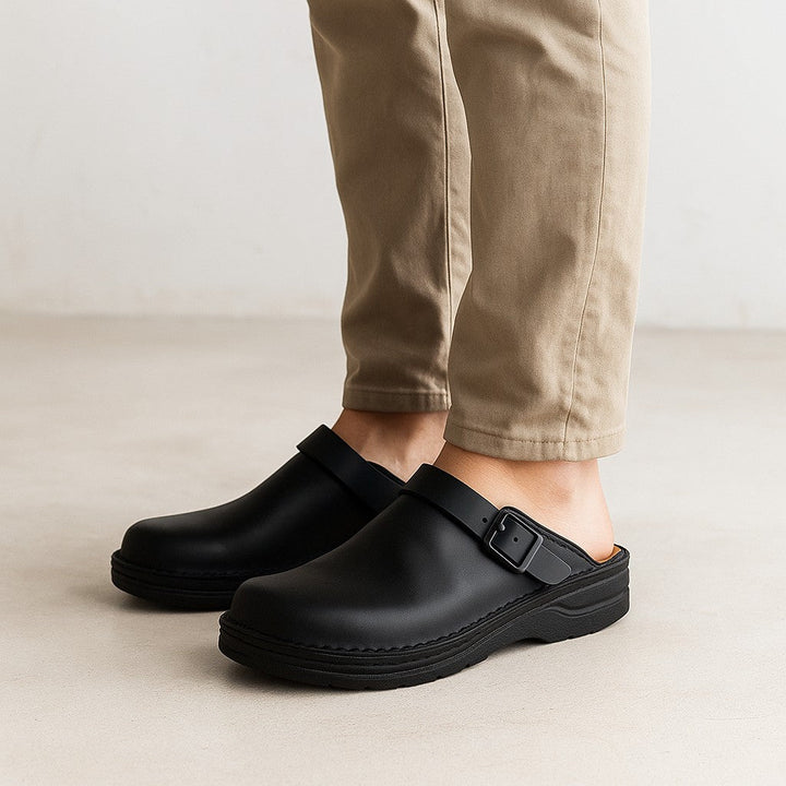 Men's Suede Slip-On Clogs for Summer with Cushioned Footbed 6