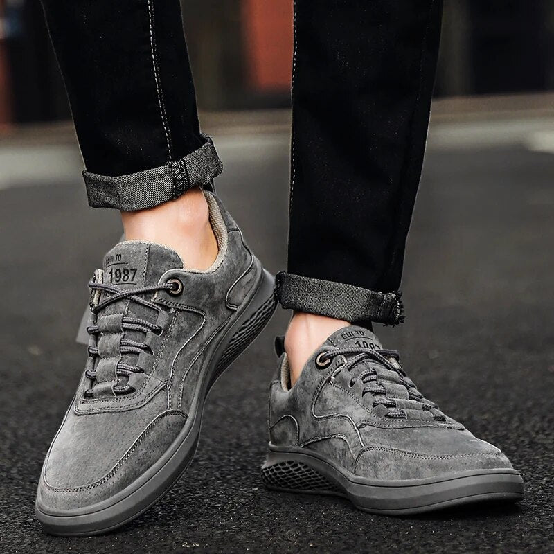 Men's Suede Sneakers for Casual Days with Cushioned Insole 4