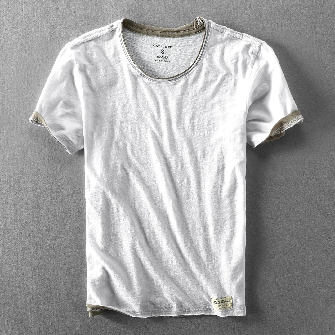 Men's T Shirt Breathable Performance Fabric Color-Block Loose Fit O-Neck 0