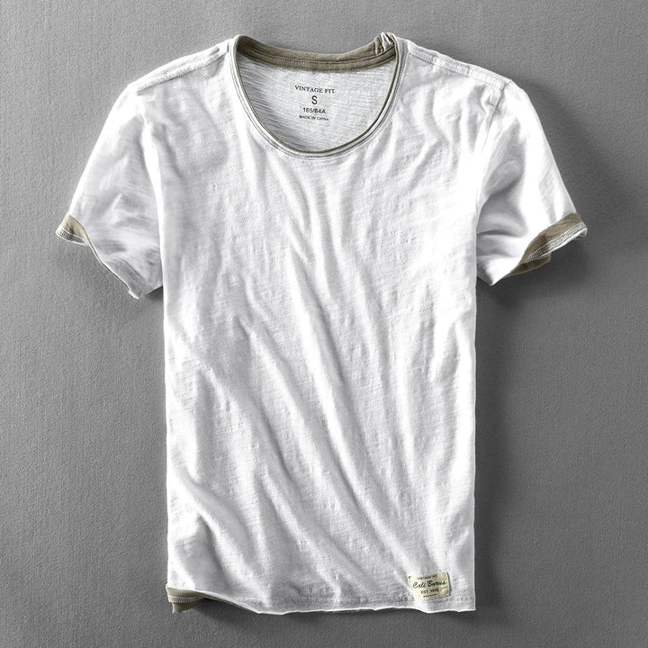 Men's T Shirt Breathable Performance Fabric Color-Block Loose Fit O-Neck 0