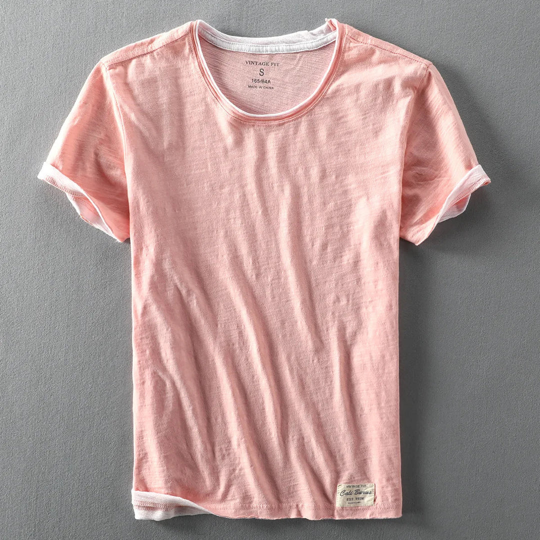 Men's T Shirt Breathable Performance Fabric Color-Block Loose Fit O-Neck 2