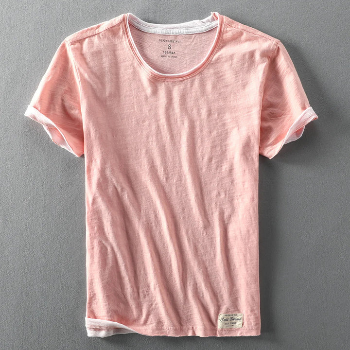 Men's T Shirt Breathable Performance Fabric Color-Block Loose Fit O-Neck 2