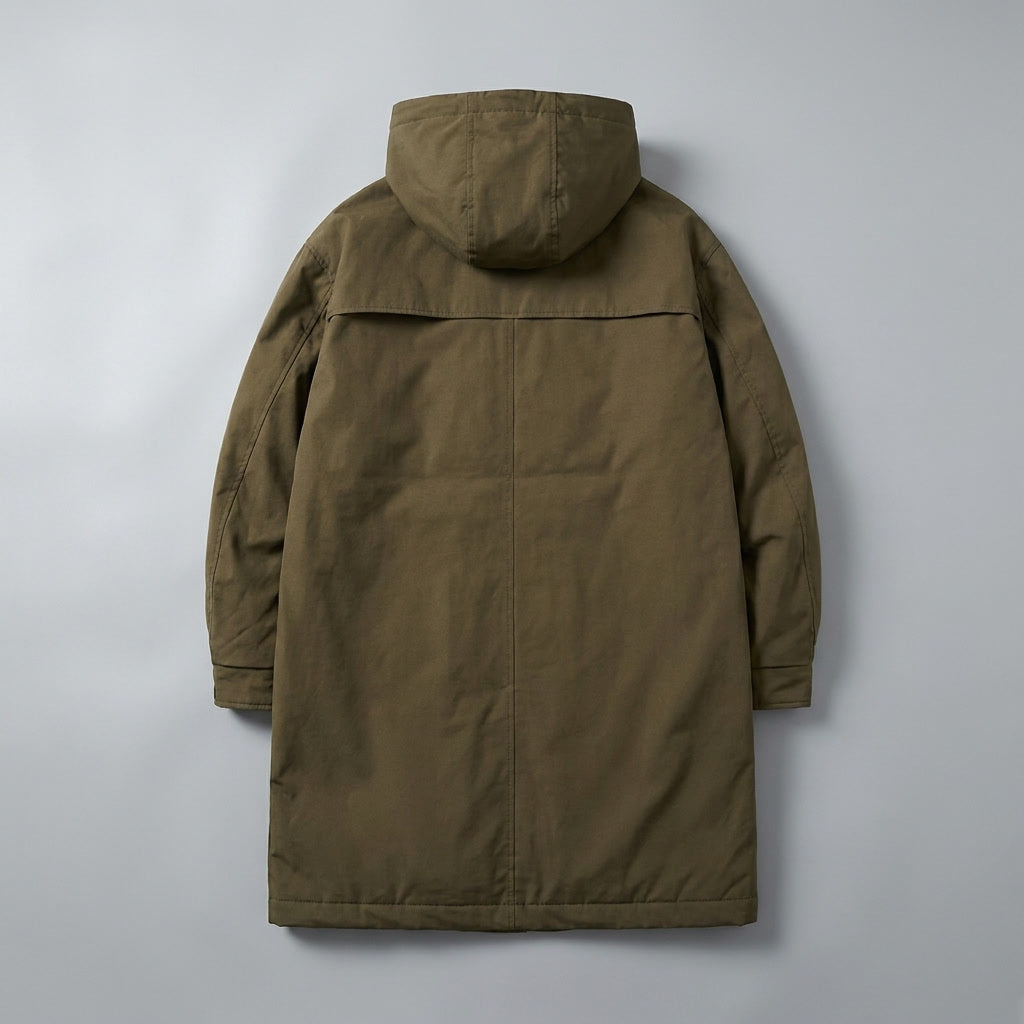 Men's Tailored Overcoat for Cool Days with Hooded Shell 2