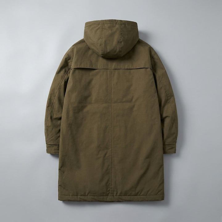Men's Tailored Overcoat for Cool Days with Hooded Shell 2