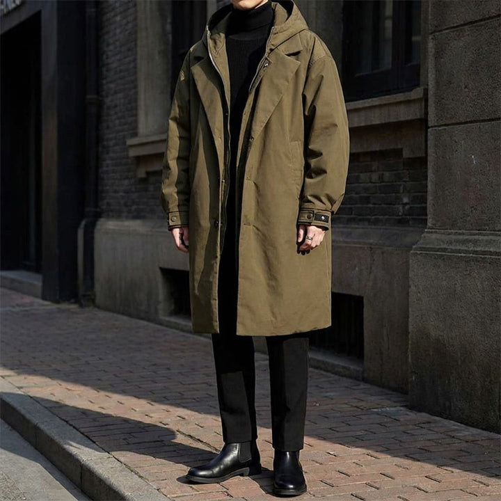 Men's Tailored Overcoat for Cool Days with Hooded Shell 4