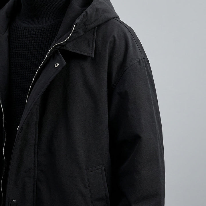 Men's Tailored Overcoat for Cool Days with Hooded Shell 6