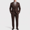 Men's Tailored Two-Piece Suit for Weddings with Notch Lapel