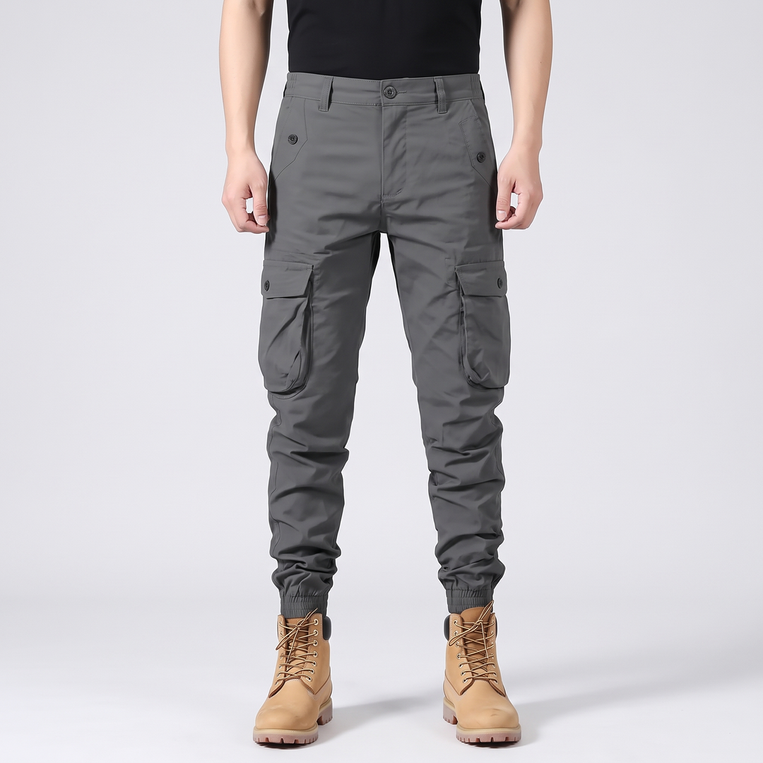 Men's Techwear Cargo Pants for Hiking with Button Fly 3