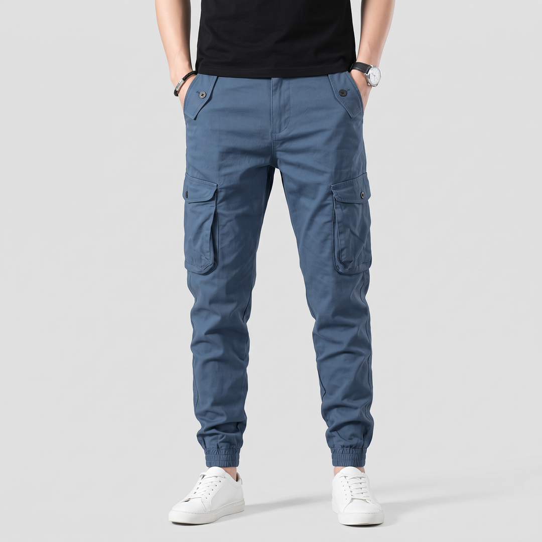Men's Techwear Cargo Pants for Hiking with Button Fly 6