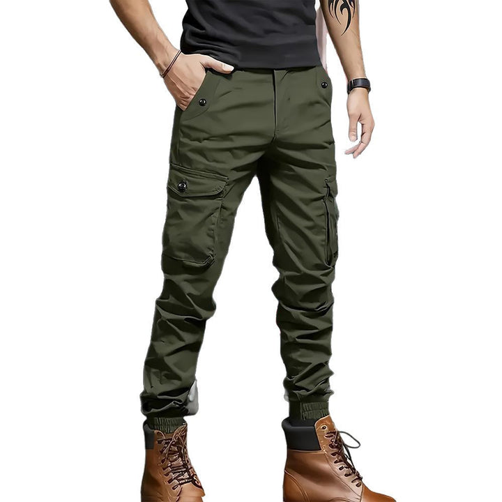 Men's Techwear Cargo Pants for Hiking with Button Fly 9