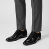Men's Two-Tone Dress Shoes for Weddings with Glossy Toe