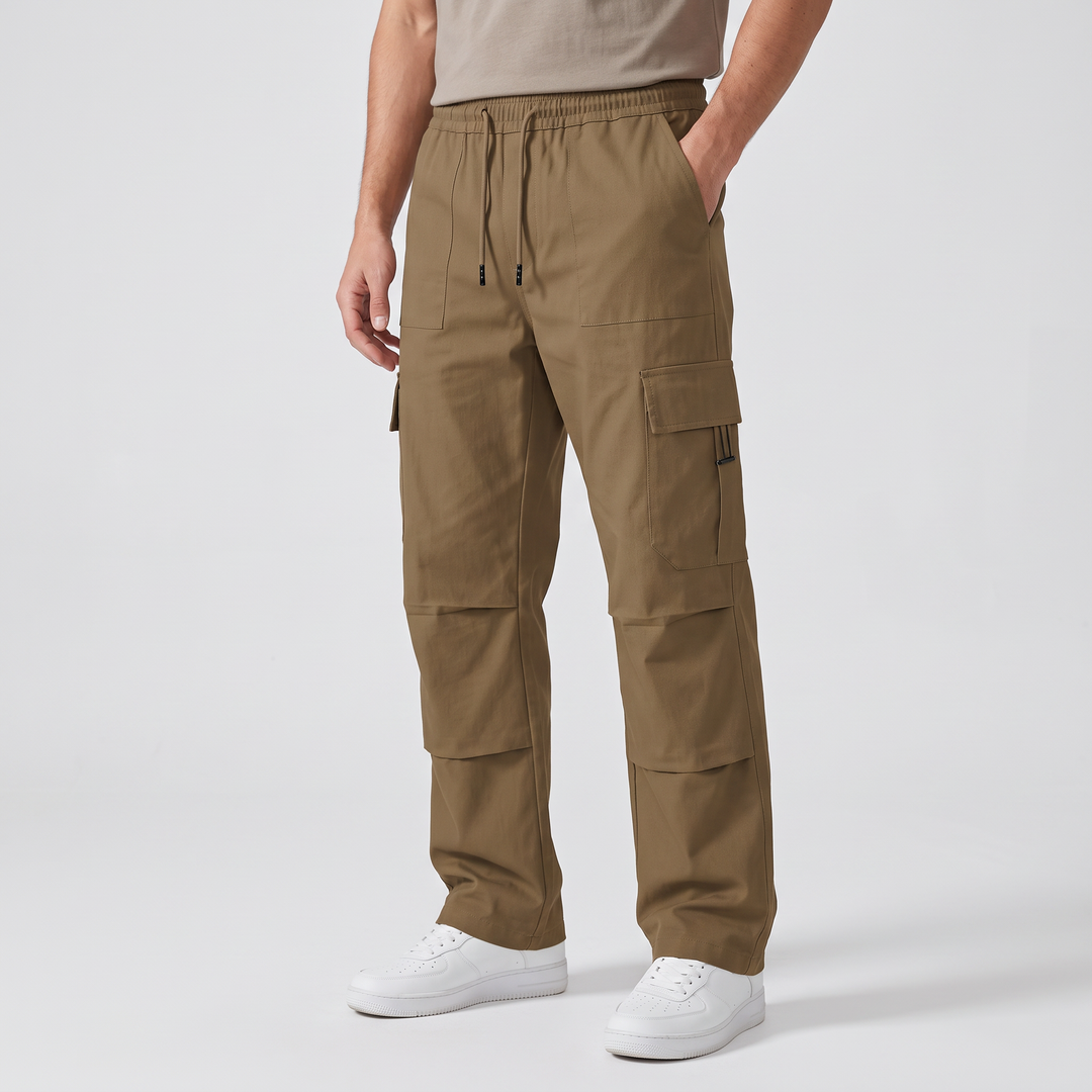 Men's Utility Cargo Pants for Commutes with Elastic Waist 2